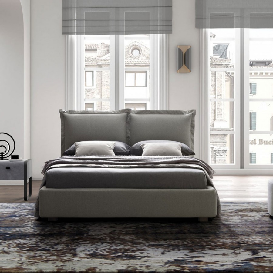 Pat matrimonial cu tapiterie Le Comfort, Catlin